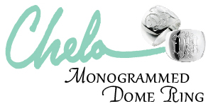 brand: Chela Monogrammed Dome Rings